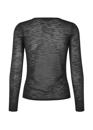 Drama knit bluse Black Oval Square 